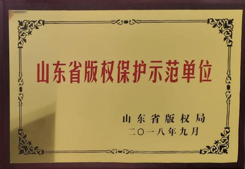 2018年山东省版权保护示范单位