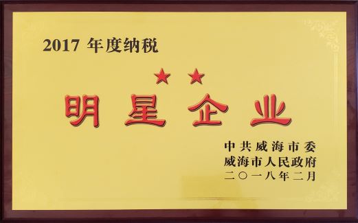 2017威海市年度纳税明星企业